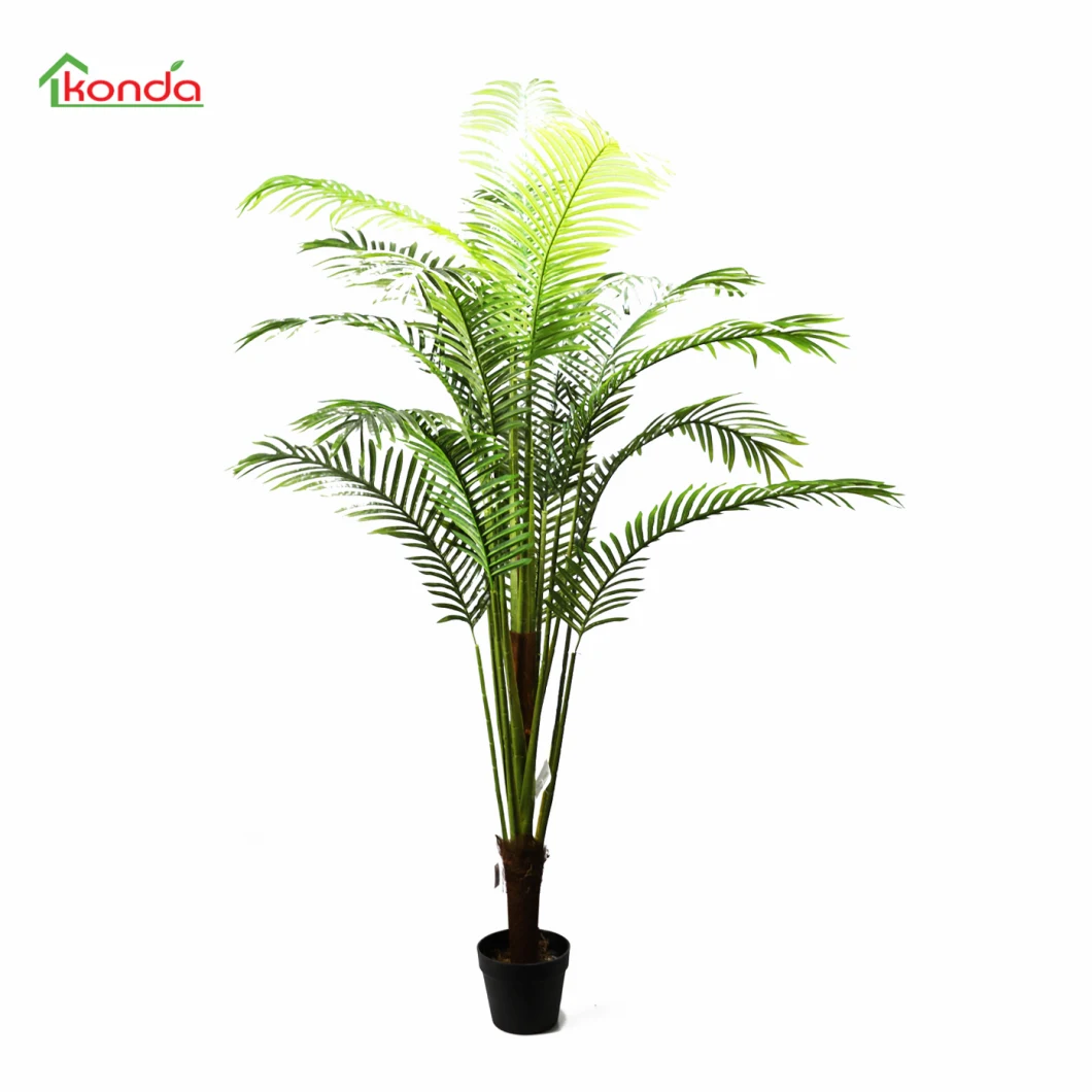 Factory Direct Sale Indoor Decoration Lifelike Artificial Palm Tree Leaves Bonsai