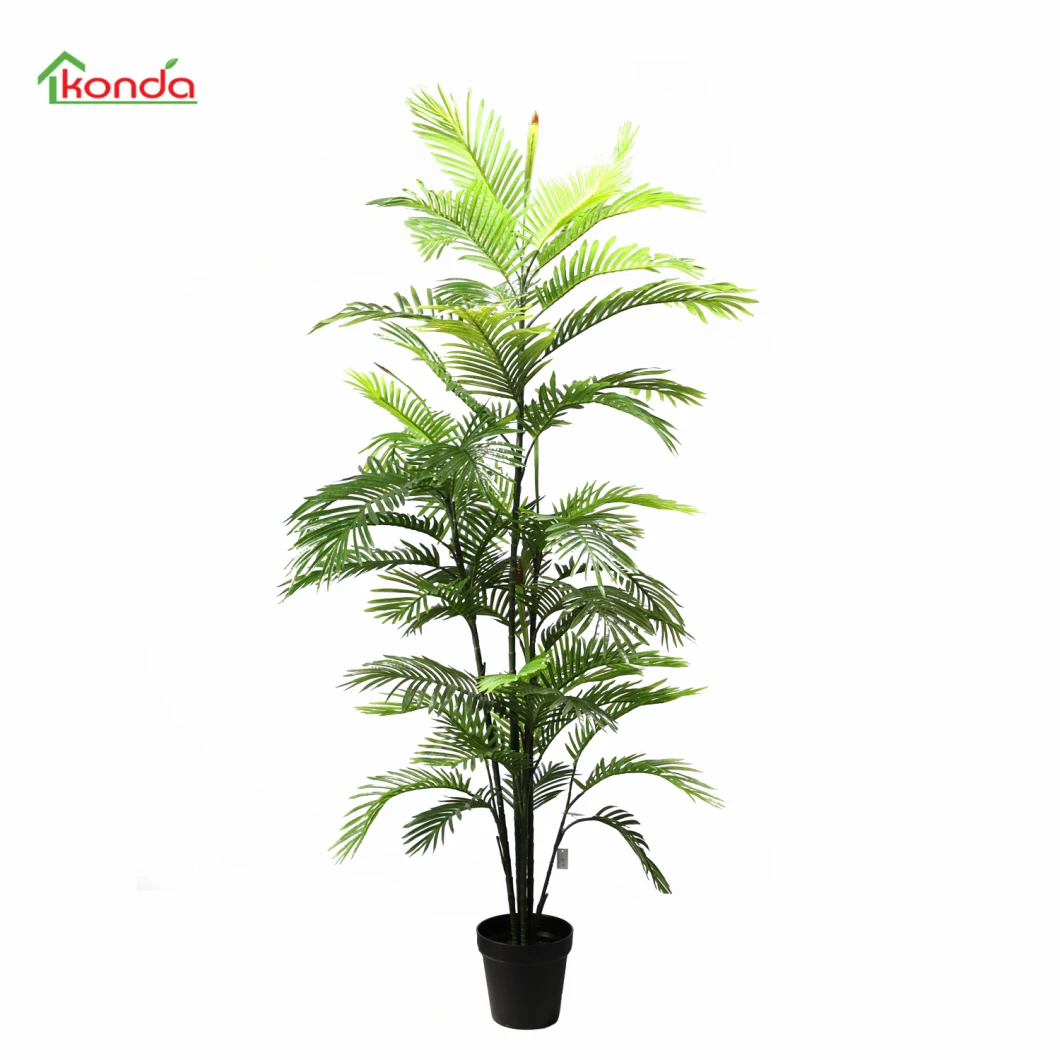 Factory Direct Sale Indoor Decoration Lifelike Artificial Palm Tree Leaves Bonsai