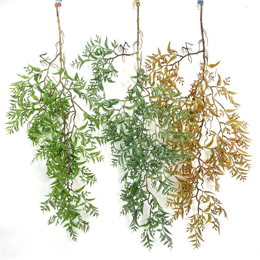 Artificial Fern Foliage Willow Rattan Faux IVY Leaves Wall Hanging Succulent Vines Plant