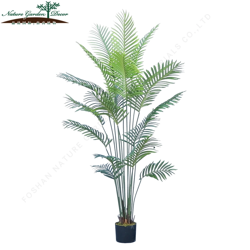 Wholesale Indoor Outdoor Decoration Fake Green Plant Plastic Artificial Palm Tree