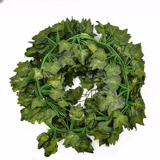 높은 시뮬레이션 녹색 딜은 인공 담쟁이 덩굴 매달린 식물 220cm 장식을 남깁니다.