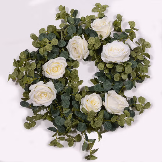 인공 잎 식물 매달려 화환 꽃 잎 홈 정원 장식 인공 식물